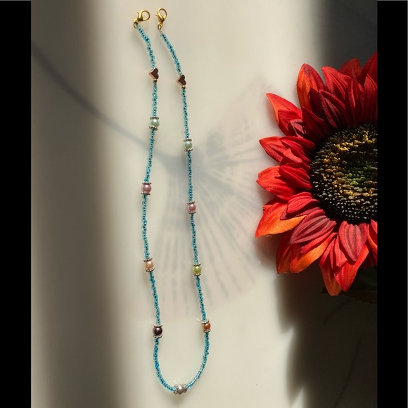 Beaded Face Mask/Glasses Lanyard, necklace. Handmade. - Picture 2 of 8